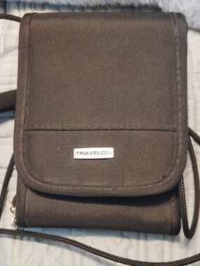Travelon Black Compact Travel Neck Pouch with Front Pocket